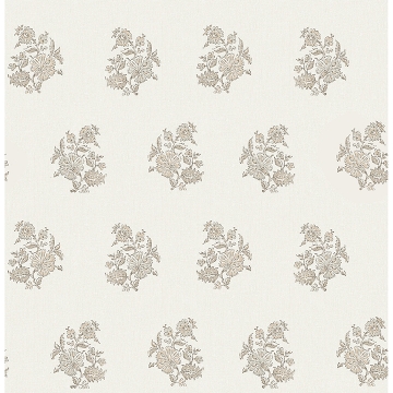 Picture of Overbrook Taupe Bouquet Toss Wallpaper