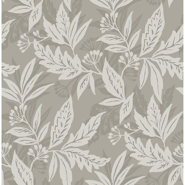 Picture of Anita Pewter Woodland Floral Wallpaper