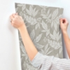 Picture of Anita Pewter Woodland Floral Wallpaper