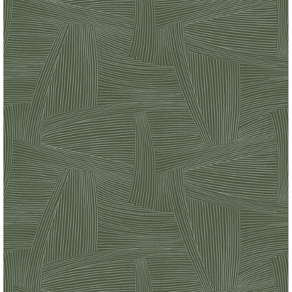 Picture of Reid Evergreen Woven Geometric Wallpaper