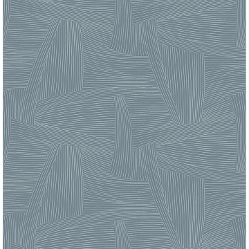 Picture of Reid Sky Blue Woven Geometric Wallpaper