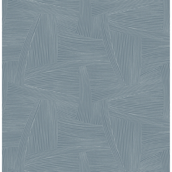 Picture of Reid Sky Blue Woven Geometric Wallpaper