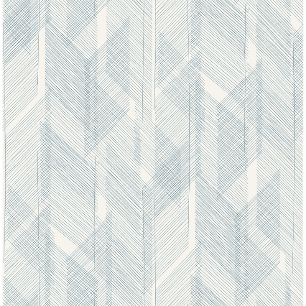 Picture of Bryant Blue Crosshatch Wallpaper