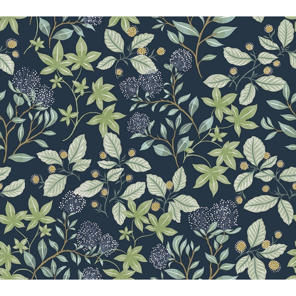 Picture of Mildred Indigo Botanical Trail Wallpaper