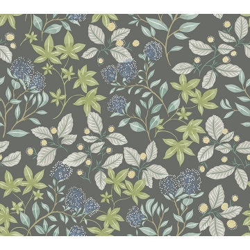 Picture of Mildred Charcoal Botanical Trail Wallpaper