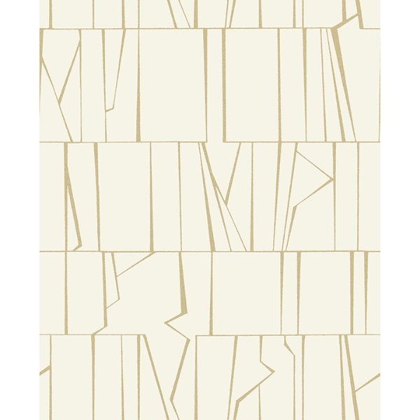 Picture of Huntington Gold Geometric Stripe Wallpaper