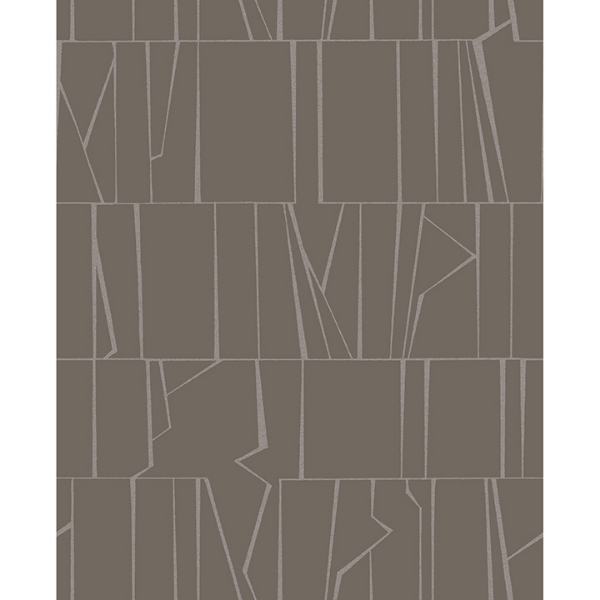 Picture of Huntington Chocolate Geometric Stripe Wallpaper