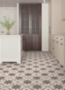 Picture of Jamila Burgundy Peel and Stick Floor Tiles