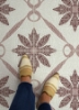 Picture of Jamila Burgundy Peel and Stick Floor Tiles