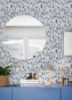 Picture of Chinoiserie Garden Indigo Peel and Stick Wallpaper