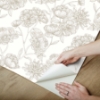 Picture of Gilded Floral Cream Peel and Stick Wallpaper