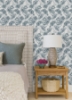 Picture of Gilded Floral Navy Peel and Stick Wallpaper