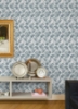 Picture of Gilded Floral Navy Peel and Stick Wallpaper