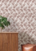 Picture of Gilded Floral Oxblood Peel and Stick Wallpaper