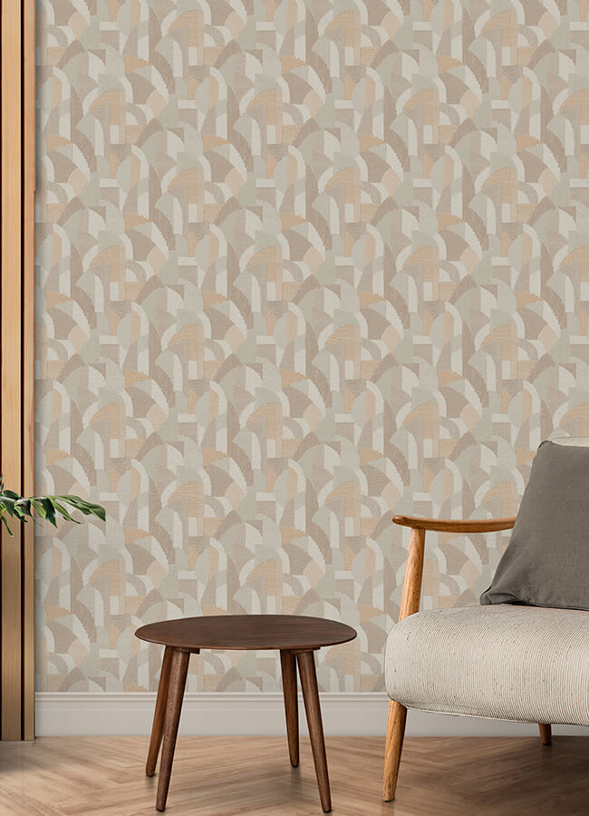 NUS6369 Macario Peach Peel and Stick Wallpaper by NuWallpaper