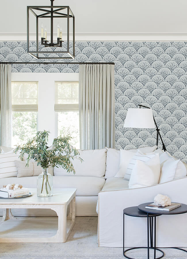 NUS6371 Rowan Blue Peel and Stick Wallpaper by NuWallpaper