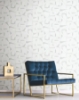 Picture of Calder Silver Abstract Wallpaper