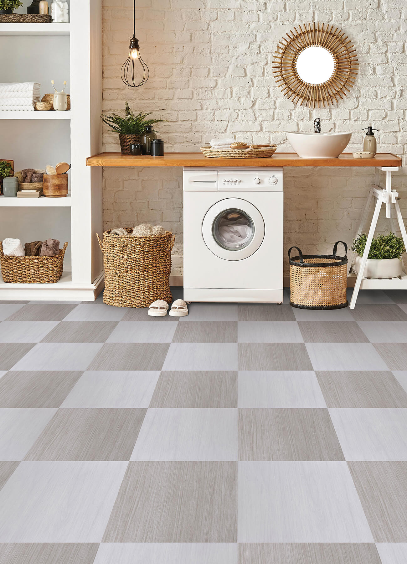 FP5060 - Kingsley Natural Peel and Stick Floor Tiles - by FloorPops