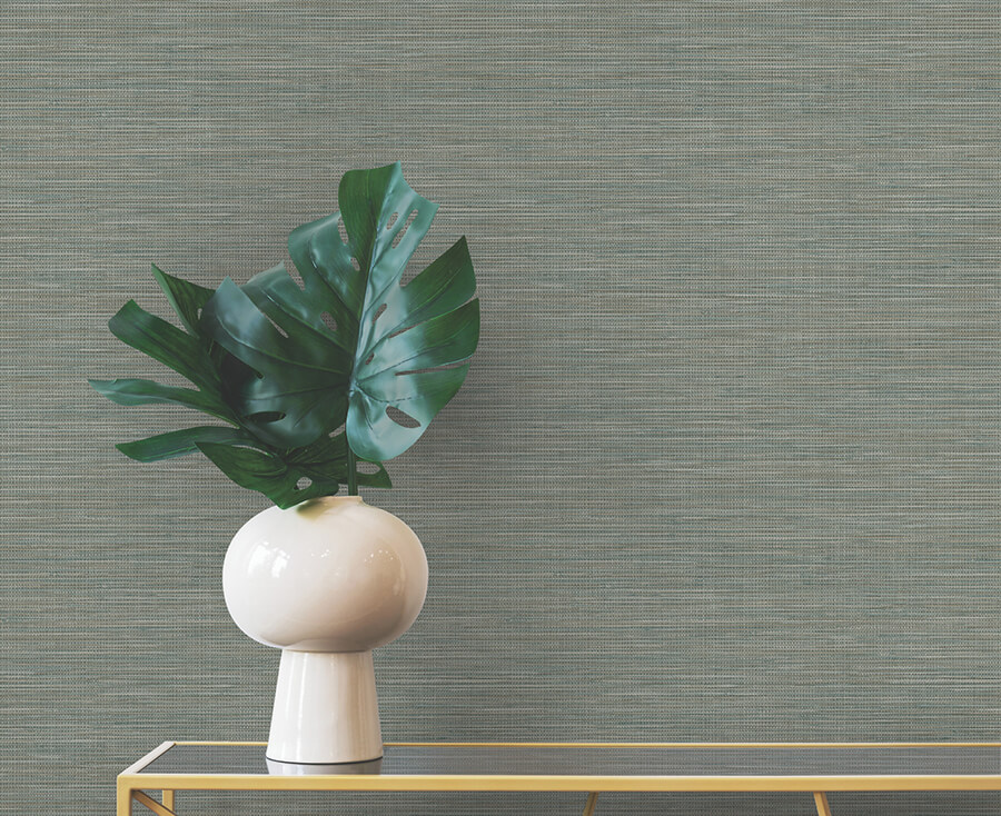 York Wallcoverings. 4174-4604 - Winn Green Faux Grasscloth Wallpaper ...