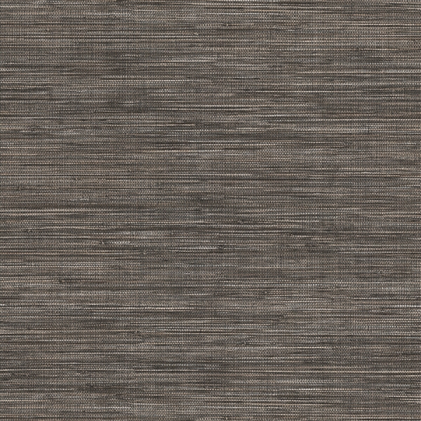 4174-4607 - Winn Charcoal Faux Grasscloth Wallpaper - by Warner