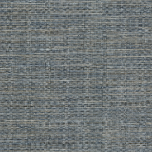 Picture of Winn Sapphire Faux Grasscloth Wallpaper