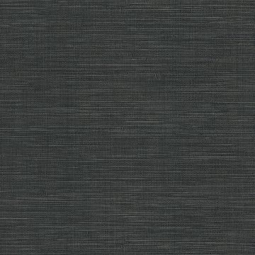 Picture of Winn Black Faux Grasscloth Wallpaper