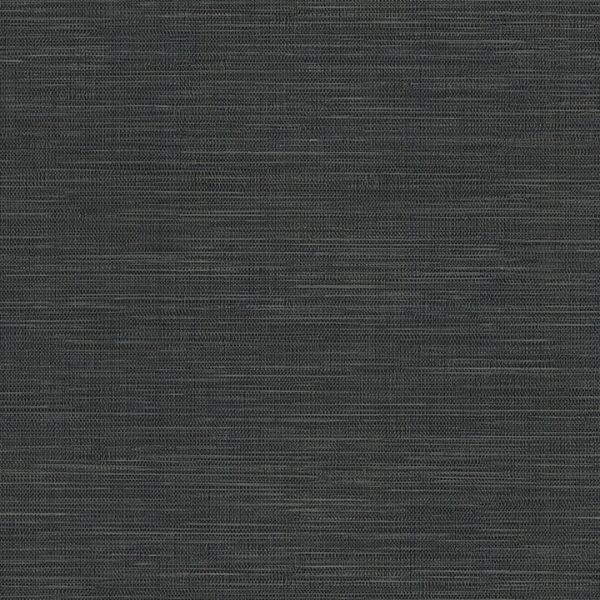 Picture of Winn Black Faux Grasscloth Wallpaper