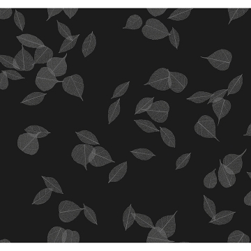 Picture of Myles Black Leaves Wallpaper