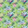 Picture of Meowing Mermaids Lime Green Peel and Stick Wallpaper