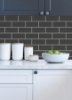 Picture of Metro Black Subway Tile Peel & Stick Rolled Backsplash