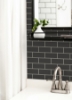 Picture of Metro Black Subway Tile Peel & Stick Rolled Backsplash