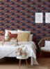 Picture of Retro Esme Navy Peel and Stick Wallpaper