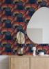 Picture of Retro Esme Navy Peel and Stick Wallpaper