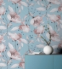 Picture of Lillian Pink Floral Wallpaper