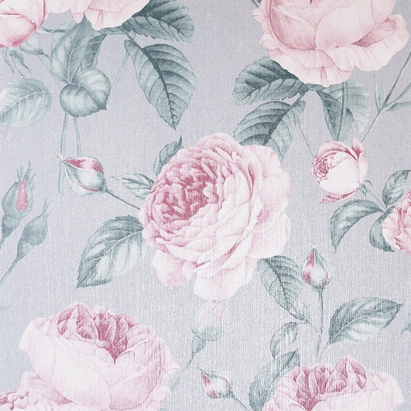 Picture of Rosaline Light Grey Floral Wallpaper