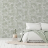 Picture of Wanda Light Green Botanical Wallpaper