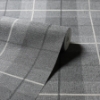 Picture of Hector Charcoal Plaid Wallpaper