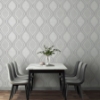 Picture of Ignatius Grey Ogee Wallpaper