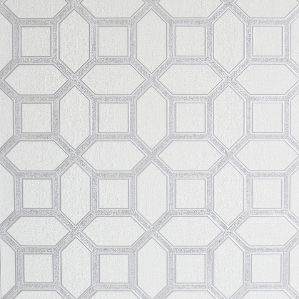 Picture of Marjorie Silver Trellis Wallpaper