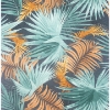 Picture of Esau Teal Jungle Palms Wallpaper