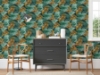 Picture of Esau Teal Jungle Palms Wallpaper