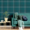 Picture of Earl Dark Green Tartan Wallpaper