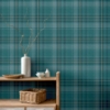 Picture of Earl Dark Green Tartan Wallpaper