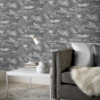 Picture of Mercer Dark Grey Patina Wallpaper