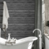 Picture of Philomena Pewter Striated Wallpaper