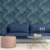 Picture of Gideon Dark Blue Distressed Wallpaper