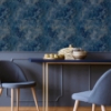 Picture of Gideon Dark Blue Distressed Wallpaper