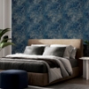 Picture of Gideon Dark Blue Distressed Wallpaper