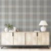 Picture of Hector Grey Plaid Wallpaper