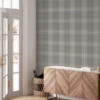 Picture of Hector Grey Plaid Wallpaper